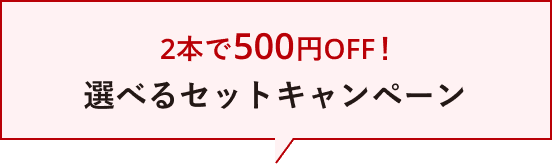 2本で500円OFF!選べるセットキャンペーン