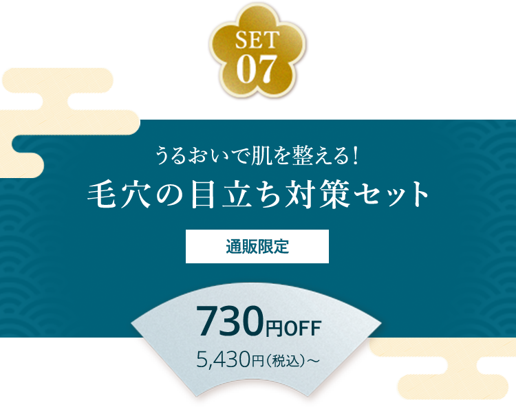 SET07 うるおいで肌を整える！毛穴の目立ち対策セット 通販限定 730円OFF 5,430円（税込）～